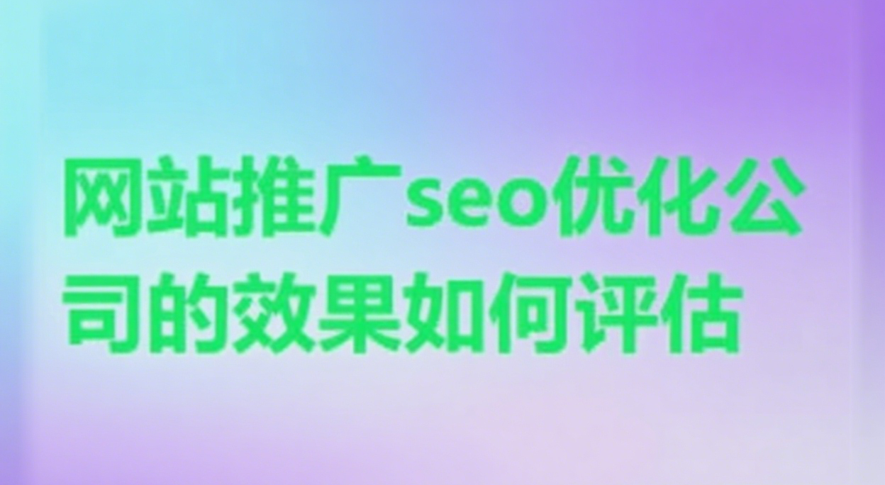 网站推广seo优化公司的效果如何评估